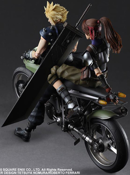 Jessie, Cloud and Motorcycle Set Play Arts Kai | Final Fantasy VII: Remake | Square Enix