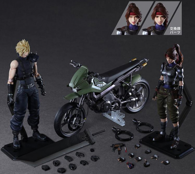 Jessie, Cloud and Motorcycle Set Play Arts Kai | Final Fantasy VII: Remake | Square Enix