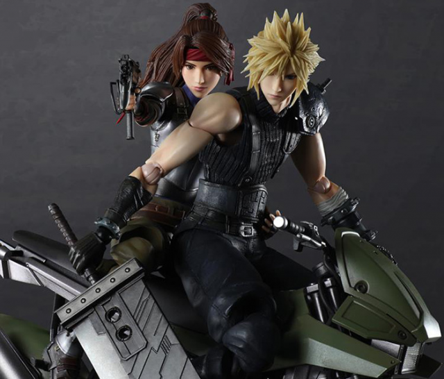 Jessie, Cloud and Motorcycle Set Play Arts Kai | Final Fantasy VII: Remake | Square Enix