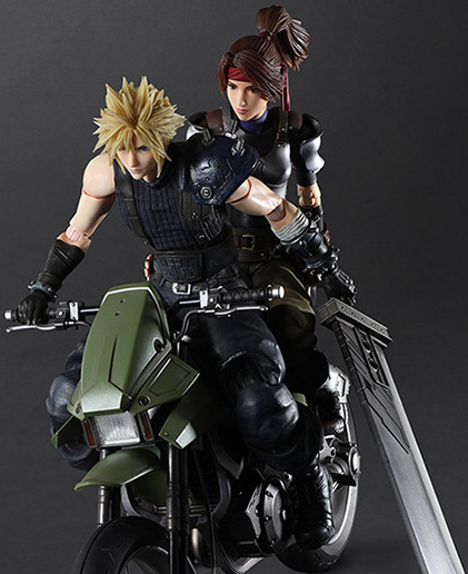 Jessie, Cloud and Motorcycle Set Play Arts Kai | Final Fantasy VII: Remake | Square Enix