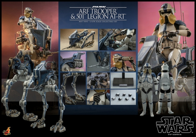 ARF Trooper and 501st Legion AT-RT 1/6th Scale Collectible Set | Hot Toys TV Masterpiece | Star Wars: The Clone Wars