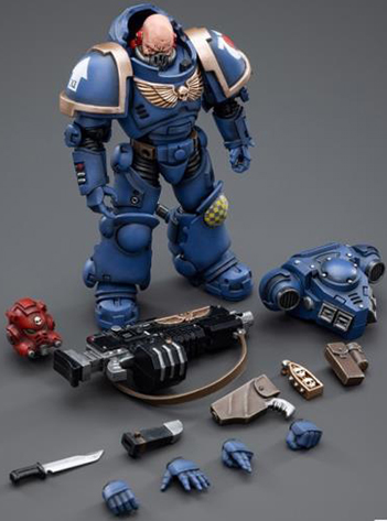 Ultramarines Heavy Intercessor Sergeant Aetus Gardane 1/18 Scale | Warhammer 40K | Joy Toy