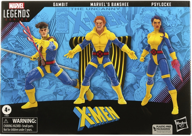Banshee, Gambit and Psylocke 6-Inch Scale Three-Pack | The Uncanny X-Men | Marvel Legends 60th Anniversary