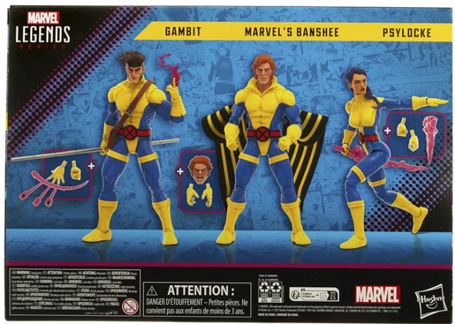 Banshee, Gambit and Psylocke 6-Inch Scale Three-Pack | The Uncanny X-Men | Marvel Legends 60th Anniversary