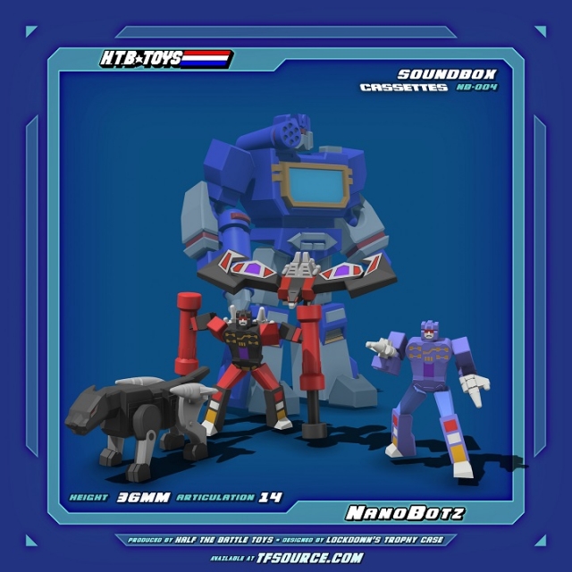 NB-004 Soundbox and Cassettes Set of 5 NanoBotz | HTB Toys