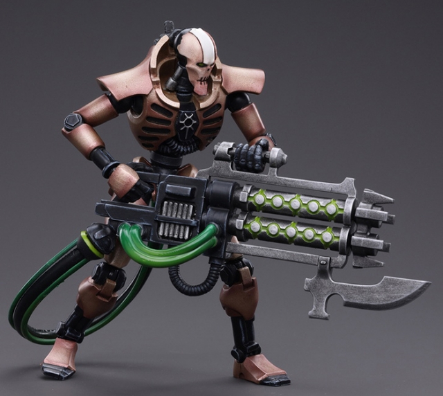 Necrons Szarekhan Dynasty lmmortal with Gauss Blaster 1/18 Scale Set of 2 | Warhammer 40K | Joy Toy