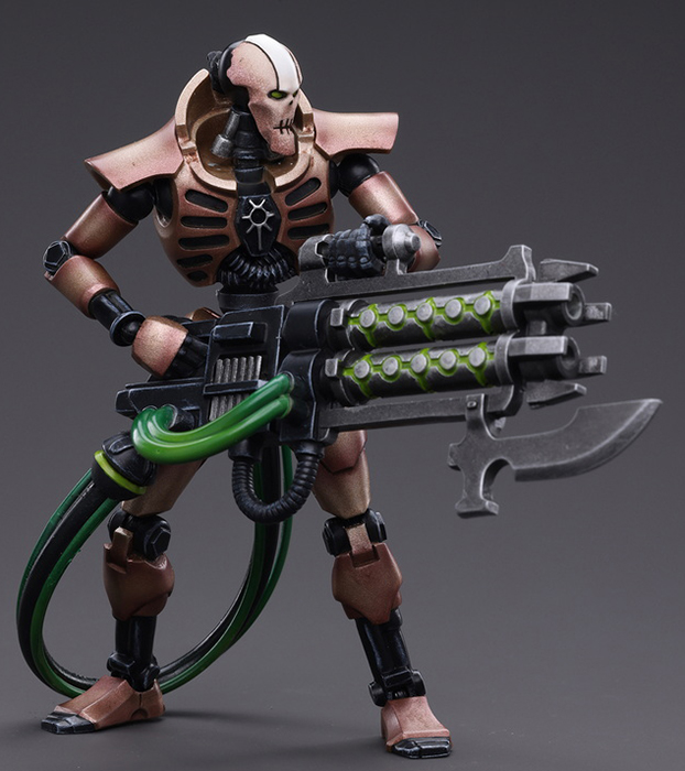 Necrons Szarekhan Dynasty lmmortal with Gauss Blaster 1/18 Scale Set of 2 | Warhammer 40K | Joy Toy