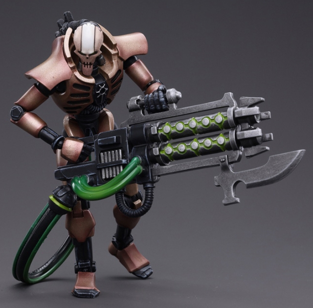 Necrons Szarekhan Dynasty lmmortal with Gauss Blaster 1/18 Scale Set of 2 | Warhammer 40K | Joy Toy