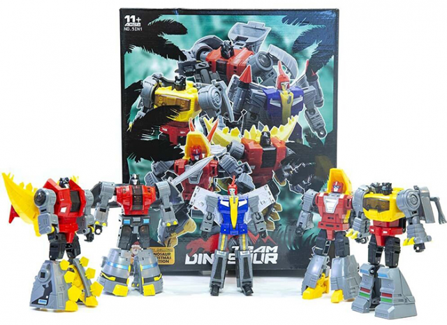 Team Dinosaur Christmas Edition Set of 5 | Mech Fans Toys