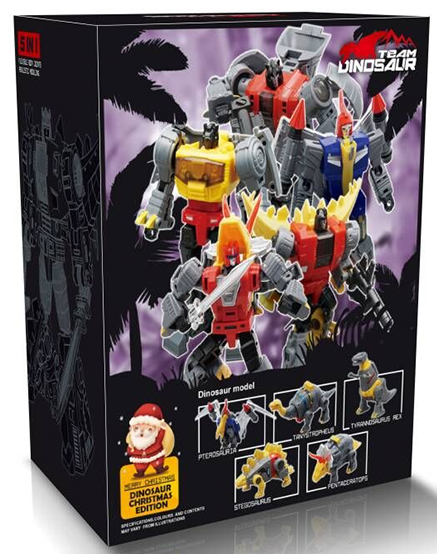 Team Dinosaur Christmas Edition Set of 5 | Mech Fans Toys