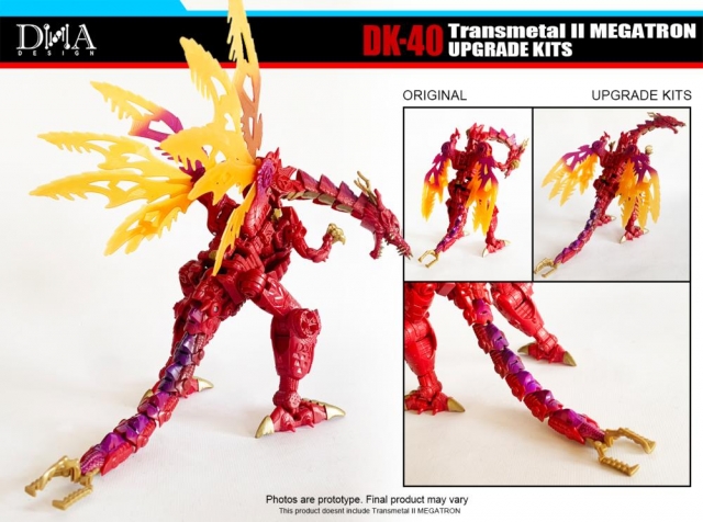DK-40 Upgrade Kit for Transformers Legacy Transmetal II Megatron | Dna Design | Upgrade Kit
