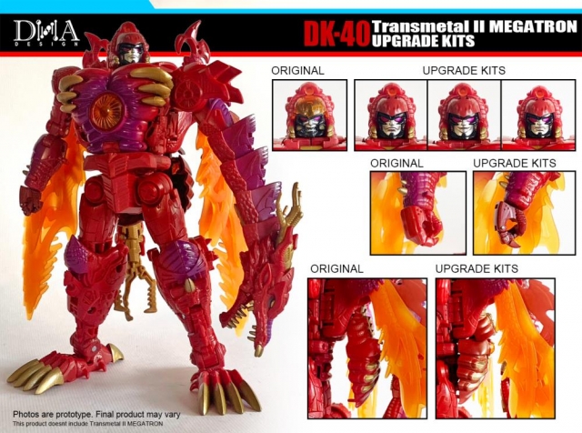 DK-40 Upgrade Kit for Transformers Legacy Transmetal II Megatron | Dna Design | Upgrade Kit