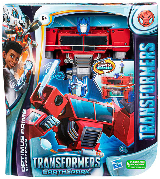 Spin Changer Optimus Prime and Robby Malto | Transformers: EarthSpark