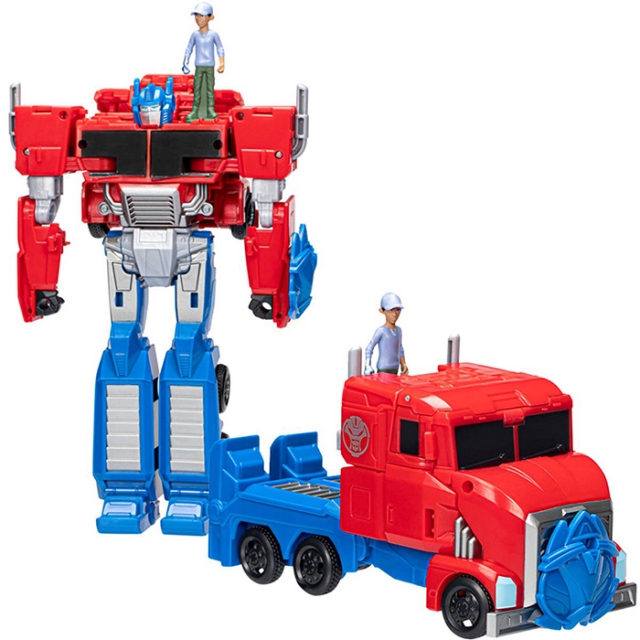 Spin Changer Optimus Prime and Robby Malto | Transformers: EarthSpark