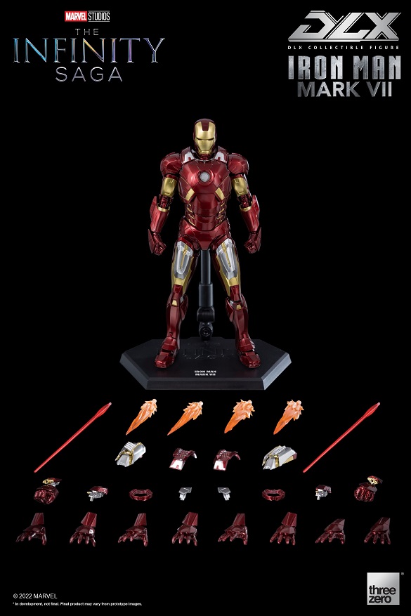 Iron Man Mark 7 DLX Collectible Figure| Threezero Avengers: Infinity Saga DLX