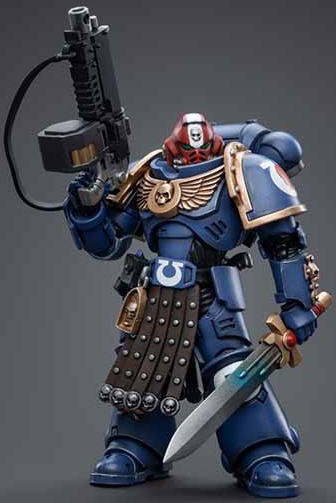 Ultramarines Intercessor Veteran Sergeant Brother Aeontas 1/18 Scale | Warhammer 40K | Joy Toy