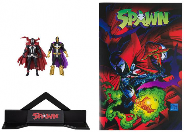 Spawn and Anti-Spawn 3-inch Scale Two-Pack with Comic Book | Page Punchers | McFarlane Toys