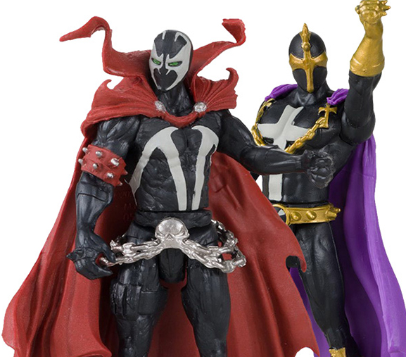 Spawn and Anti-Spawn 3-inch Scale Two-Pack with Comic Book | Page Punchers | McFarlane Toys