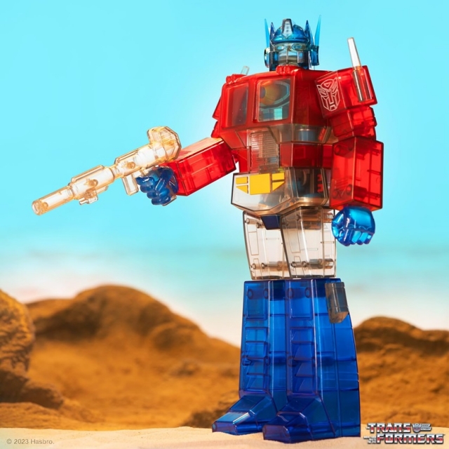 Optimus Prime Clear Red and Blue Version Super Cyborg | Transformers | Super 7