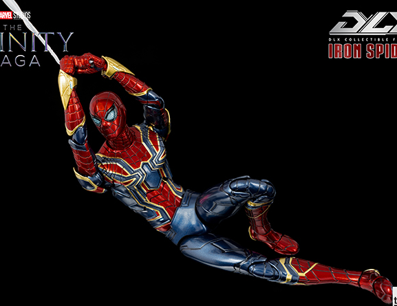Iron Spider DLX Collectible Figure | Threezero Avengers: Infinity Saga DLX