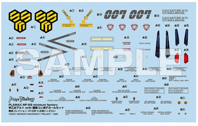 Alto Saotome with VF-25F Decal PLAMAX MF-69 Minimum Factory Model Kit | Macross Frontier | Max Factory