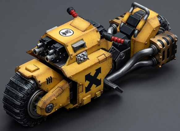 Imperial Fists Raider-Pattern Combat Bike 1/18 Scale | Warhammer 40K | Joy Toy