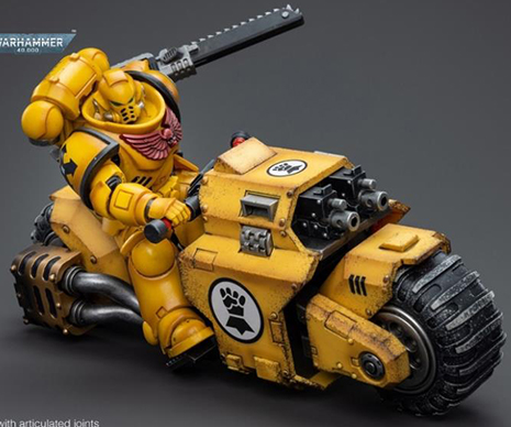 Imperial Fists Raider-Pattern Combat Bike 1/18 Scale | Warhammer 40K | Joy Toy