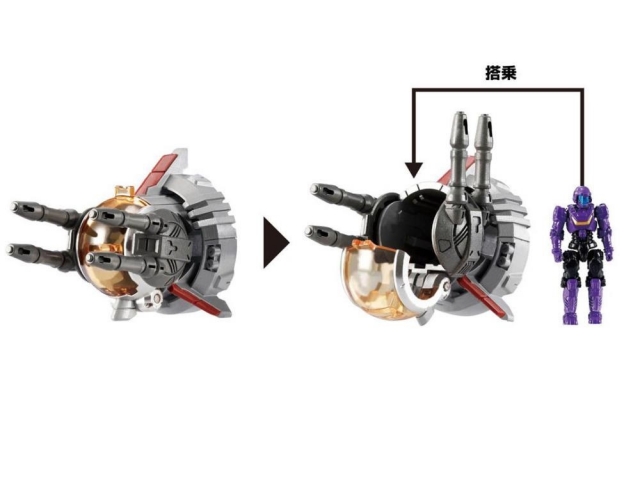  DA-98 Grand Dion Reinforcement Unit A Second Main Turret and Sub Turret Set | Diaclone Reboot