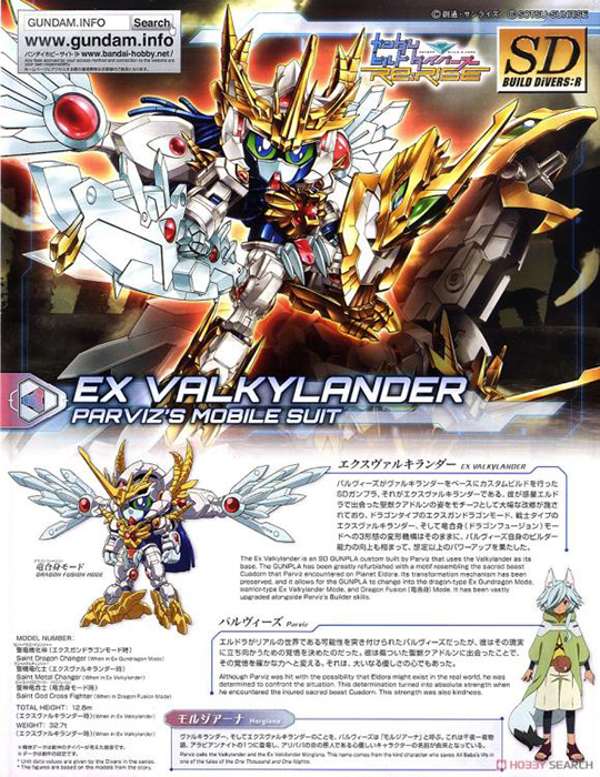 26 Ex-Valkylander SDBD:R Model Kit | Gundam Build Divers Re:RISE | Bandai Spirits