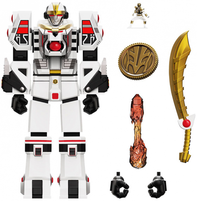 White Tigerzord (Warrior Mode) 7-inch Scale | Mighty Morphin Power Rangers Ultimates | Super7
