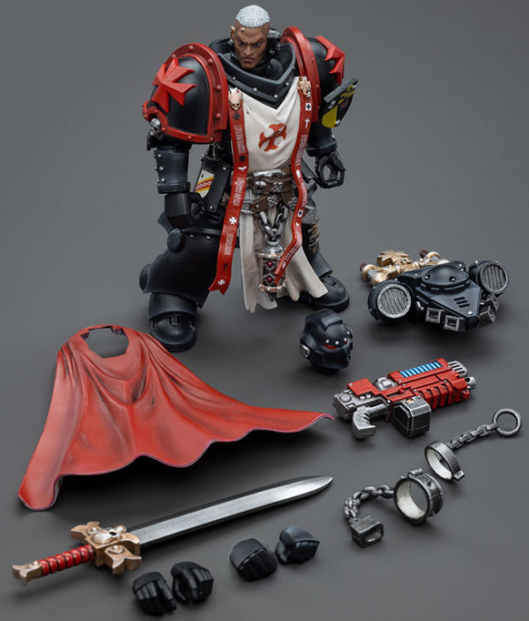 Black Templars Sword Brethren Brother Lombast 1/18 Scale | Warhammer 40K | Joy Toy 
