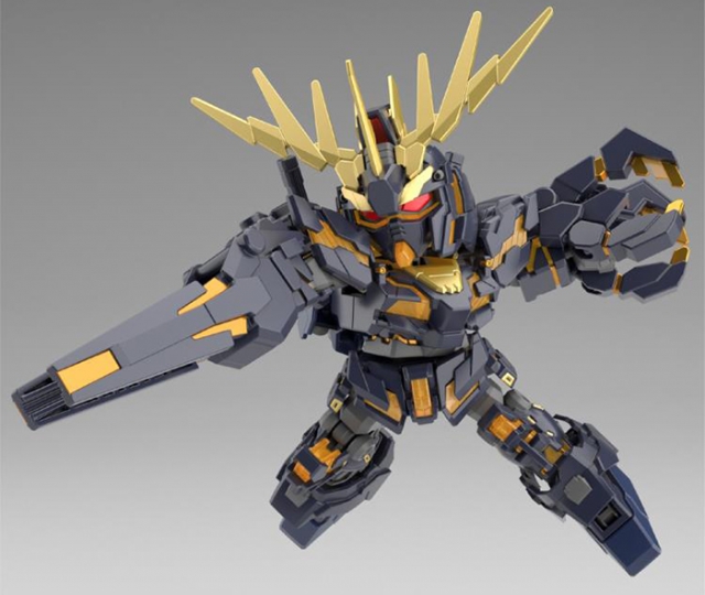 Unicorn Gundam Unit 2 Banshee Destroy Mode and Banshee Norn Parts Set SD Gundam Cross Silhouette Model Kit | Mobile Suit Gundam | Bandai Spirits