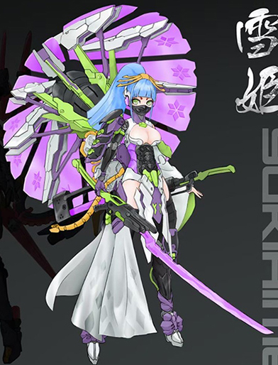 HP-005 Yukihime 1/12 Scale Plastic Model Kit | The Hunter's Poem | SUYATA