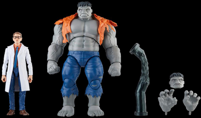 Gray Hulk and Dr. Bruce Banner 6-inch Scale Two-Pack | The Avengers | Marvel Legends 60th Anniversary 