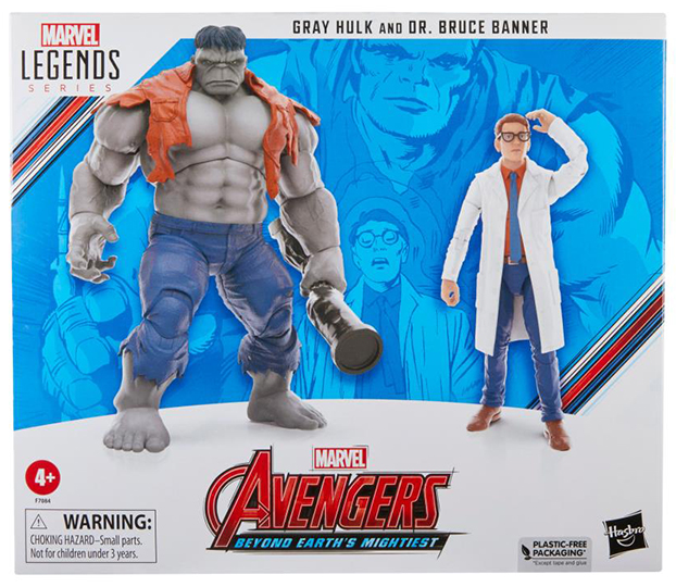 Gray Hulk and Dr. Bruce Banner 6-inch Scale Two-Pack | The Avengers | Marvel Legends 60th Anniversary 