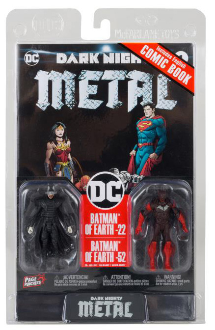 Batman Who Laughs and Red Death 3-inch Scale Two-Pack with Comic Book | Page Punchers | McFarlane Toys