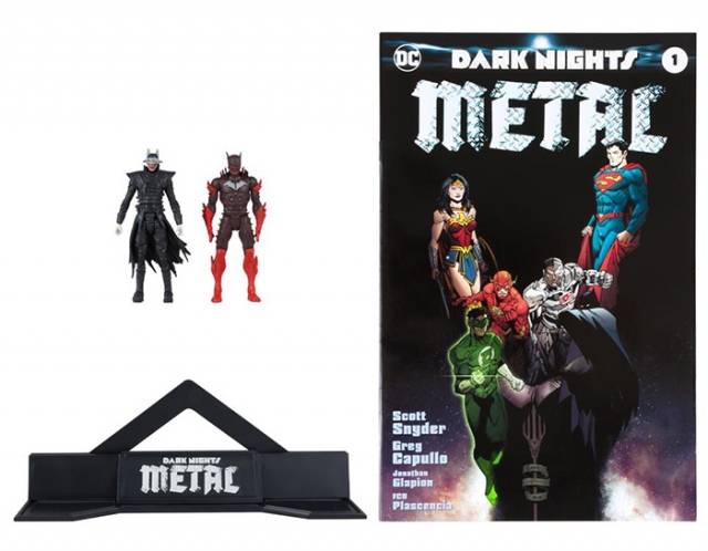 Batman Who Laughs and Red Death 3-inch Scale Two-Pack with Comic Book | Page Punchers | McFarlane Toys