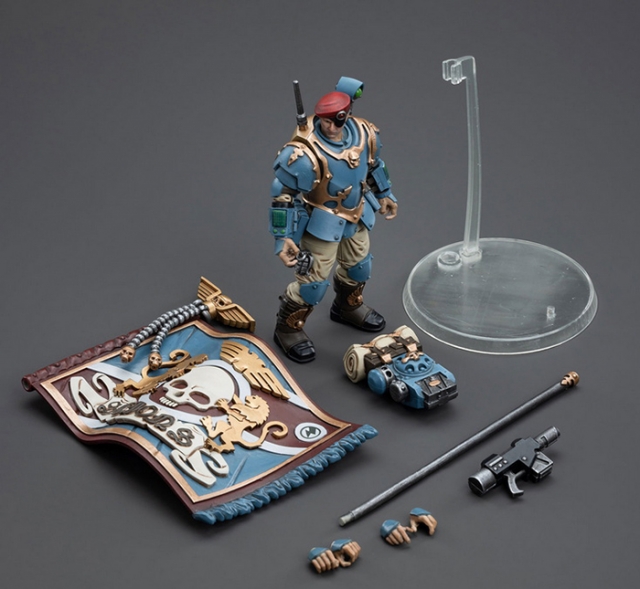 Astra Militarum Tempestus Scions Command Squad 55th Kappic Eagles Banner Bearer 1/18 Scale | Warhammer 40K | Joy Toy