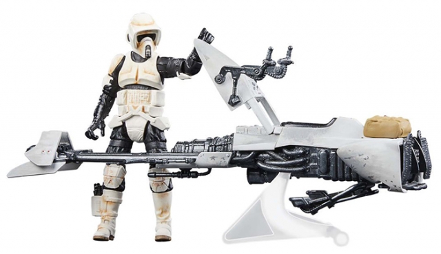 Speeder Bike with Scout Trooper and Grogu 3.75-Inch Scale | The Mandalorian | Star Wars The Vintage Collection