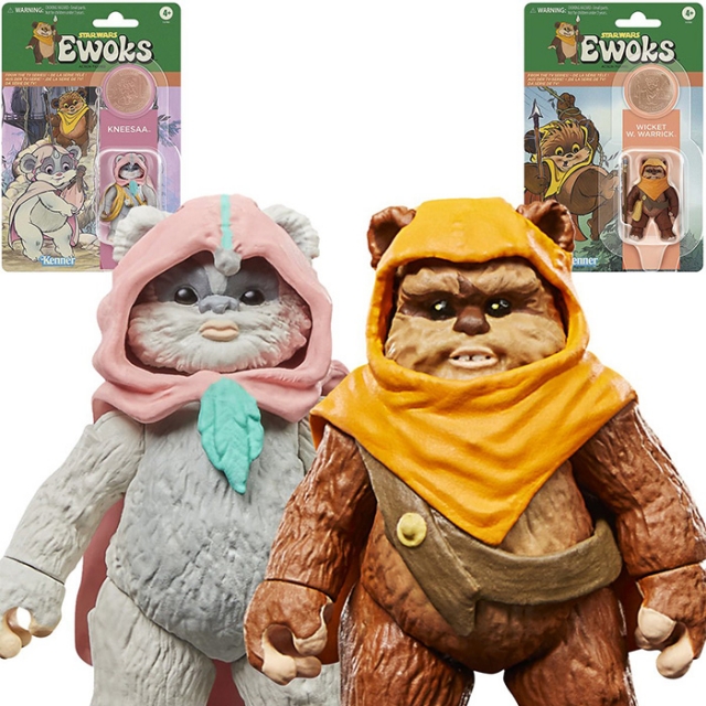 Wicket W. Warrick and Kneesaa 3.75-Inch Scale 2-Pack | Star Wars: Ewoks | Star Wars The Vintage Collection