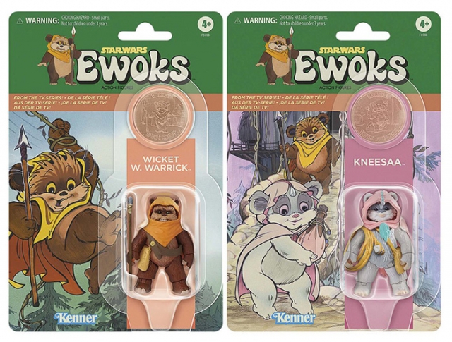 Wicket W. Warrick and Kneesaa 3.75-Inch Scale 2-Pack | Star Wars: Ewoks | Star Wars The Vintage Collection