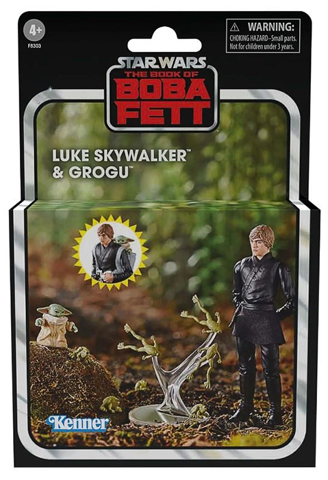 Luke Skywalker and Grogu 3.75-Inch Scale 2-Pack | Star Wars: The Book of Boba Fett | Star Wars The Vintage Collection