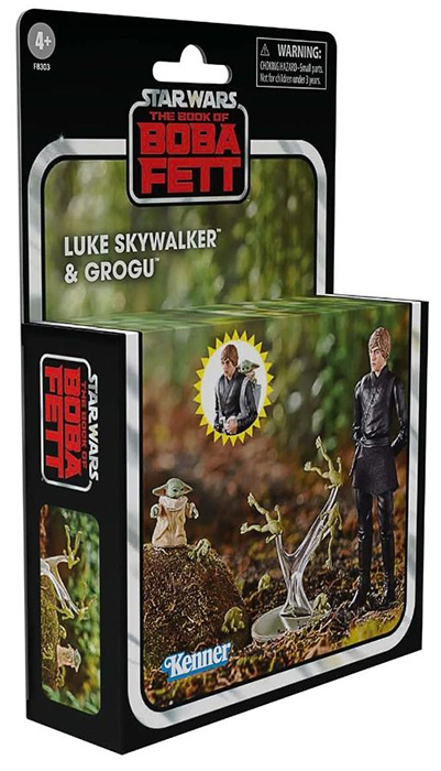 Luke Skywalker and Grogu 3.75-Inch Scale 2-Pack | Star Wars: The Book of Boba Fett | Star Wars The Vintage Collection