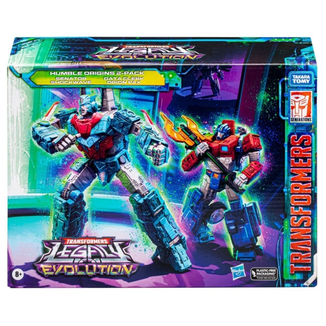 Senator Shockwave and Data Clerk Orion Pax Legacy Voyager Class | Transformers Generations Legacy