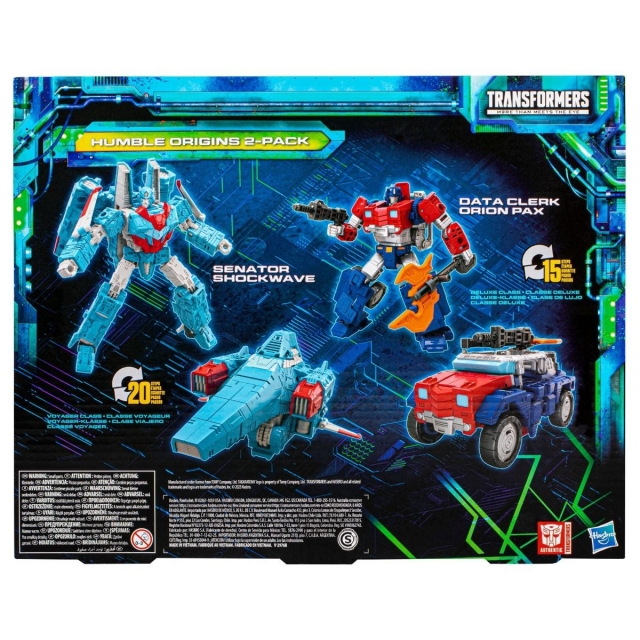 Senator Shockwave and Data Clerk Orion Pax Legacy Voyager Class | Transformers Generations Legacy