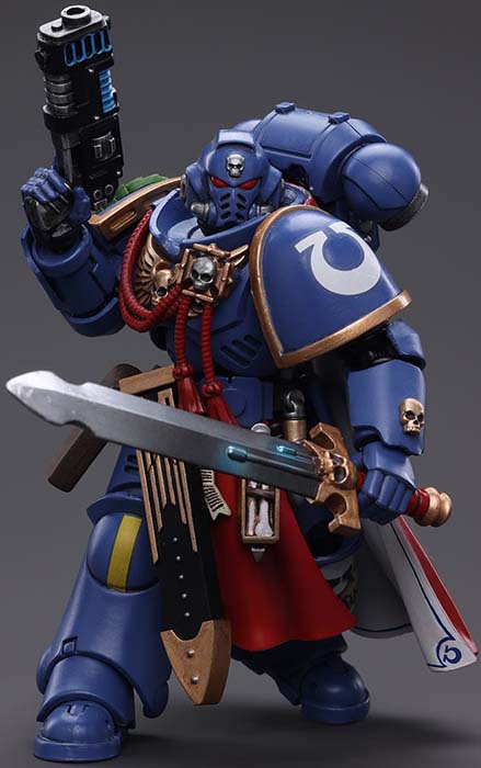 Ultramarines Primaris Captain with Power Sword and Plasma Pistol 1/18 Scale | Warhammer 40K | Joy Toy
