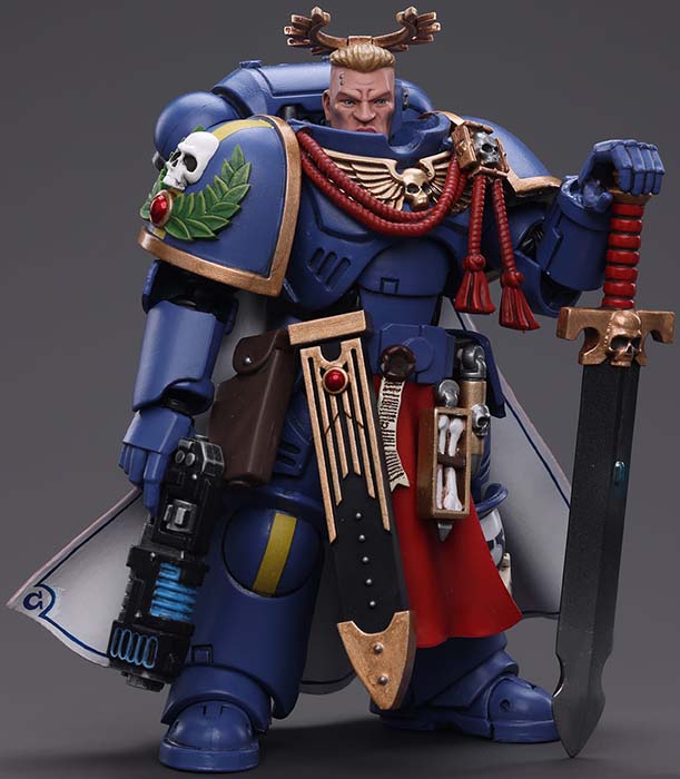 Ultramarines Primaris Captain with Power Sword and Plasma Pistol 1/18 Scale | Warhammer 40K | Joy Toy