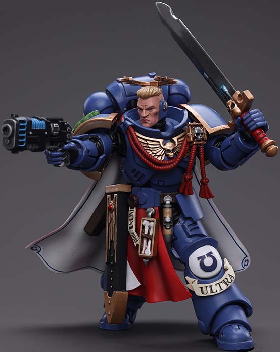 Ultramarines Primaris Captain with Power Sword and Plasma Pistol 1/18 Scale | Warhammer 40K | Joy Toy
