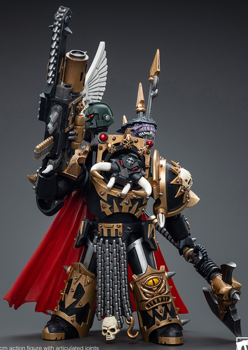 Chaos Space Marines Black Legion Chaos Lord in Terminator Armour 1/18 Scale | Warhammer 40K | Joy Toy 