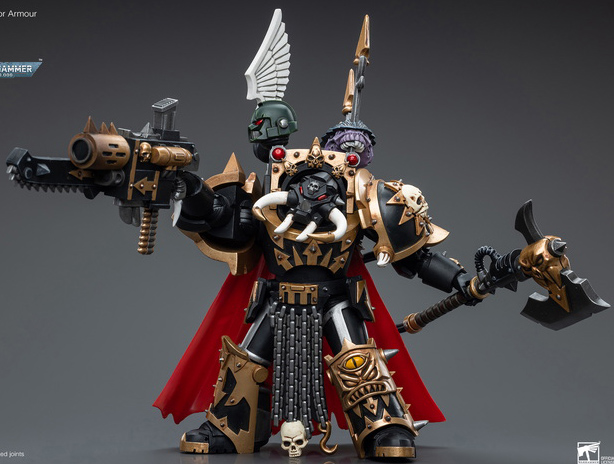 Chaos Space Marines Black Legion Chaos Lord in Terminator Armour 1/18 Scale | Warhammer 40K | Joy Toy 